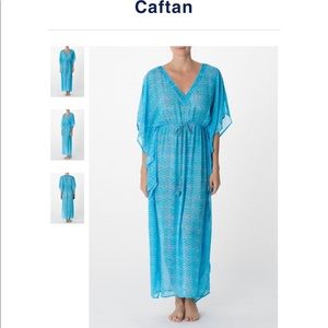 Letarte mermaid print maxi caftan XS